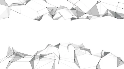 Beautiful abstract geometric background lines and dots, plexus.Slow motion. Stock Footage 80202676