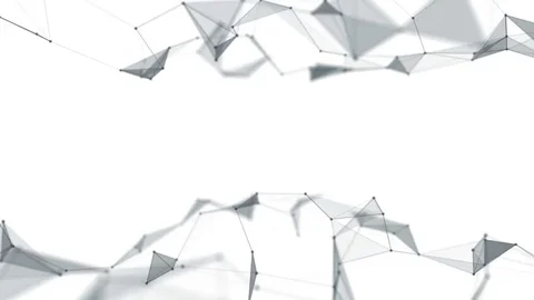 Beautiful abstract geometric background lines and dots, plexus.Slow motion. Stock Footage 80202935