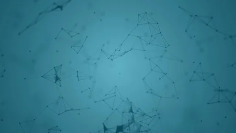 Beautiful abstract geometric background lines and dots, plexus.Slow motion. Stock Footage 80433824