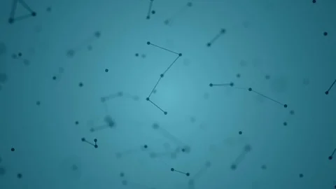 Beautiful abstract geometric background lines and dots, plexus.Slow motion. Stock Footage 80434351