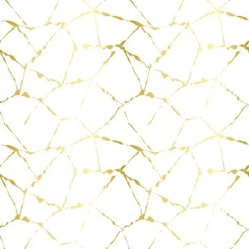 Beautiful Abstract Gold Repeat Pattern Stock Illustration