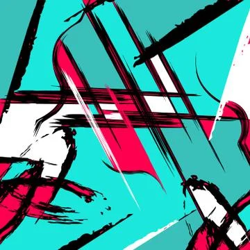 Beautiful abstract graffiti gentle pattern Stock Illustration