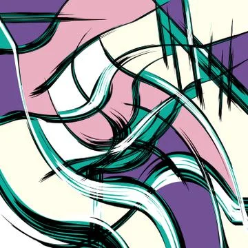 Beautiful abstract graffiti gentle pattern Illustrazione stock