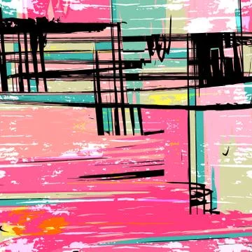 Beautiful abstract graffiti gentle pattern Illustrazione stock