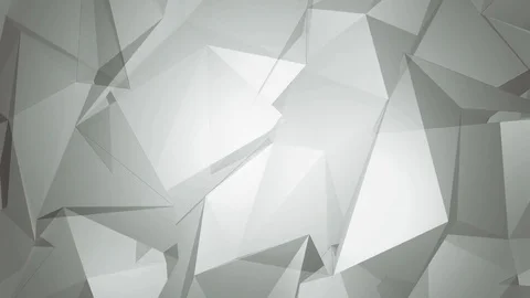Beautiful Abstract Gray Polygonal Surface Moving In 3d Animation. Bright Tria Stock-Footage 82536503