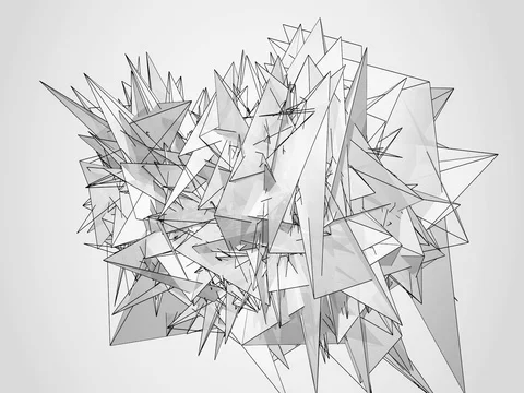 Beautiful abstract gray polygonal surface moving in animation. Bright Triangl Video stock 82798352