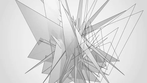 Beautiful abstract gray polygonal surface moving in animation. Bright Triangl Stock-Footage 82799613