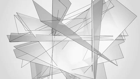 Beautiful abstract gray polygonal surface moving in animation. Bright Triangl Video stock 82800222