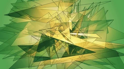 Beautiful Abstract Green Polygonal Surface Moving In 3d Animation. Bright Tri 스톡 동영상 82469107