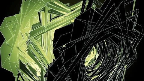Beautiful Abstract Green Polygonal Surface Moving In 3d Animation. Dark Trian 스톡 동영상 82537636