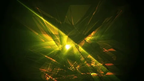 Beautiful Abstract Green Polygonal Surface Moving In 3d Animation. Dark Trian Video stock 82546794