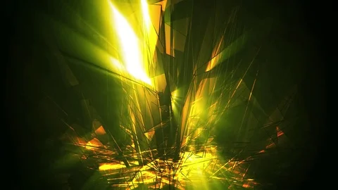 Beautiful Abstract Green Polygonal Surface Moving In 3d Animation. Dark Trian Stock-Footage 82687600