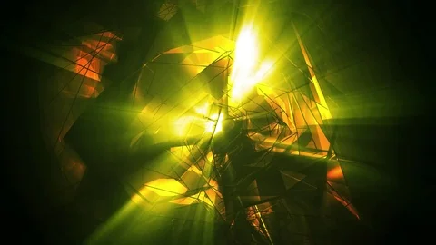 Beautiful Abstract Green Polygonal Surface Moving In 3d Animation. Dark Trian Vidéo 82702368