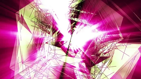 Beautiful Abstract Green Polygonal Surface Moving In 3d Animation. Dark Trian Vídeos de archivo 82708474