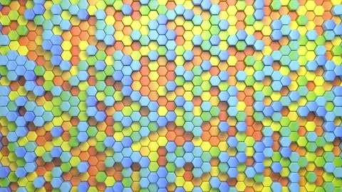 Beautiful Abstract Hexagonal Multicolored Background Stock Footage 94030416