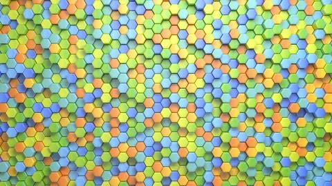 Beautiful Abstract Hexagonal Multicolored Background Stock Footage 94030485