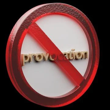 Beautiful abstract illustration provocation Forbidden, prohibiting sign, proh Stock Illustration