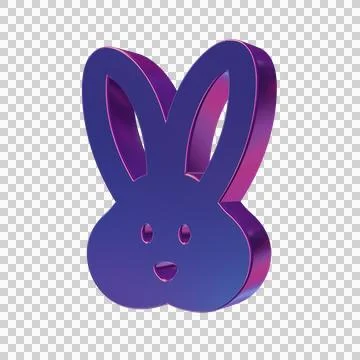 Beautiful abstract illustrations Blue Rabbit symbol icons Stock Illustration