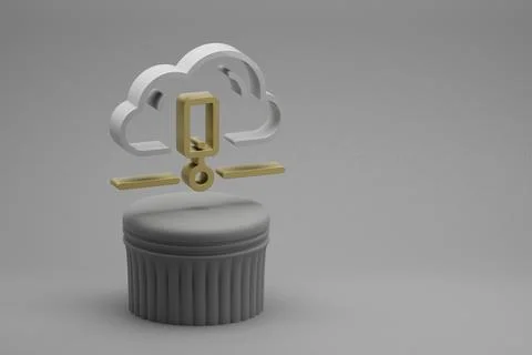 Beautiful abstract illustrations Cloud Data Storage symbol icons on a column  Stock Illustration