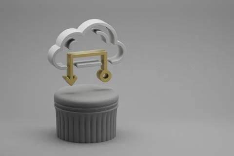 Beautiful abstract illustrations Cloud Database symbol icons on a column stan Stock Illustration