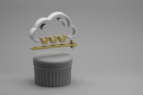 Beautiful abstract illustrations Cloud Domain Name symbol icons on a column s Stock Illustration