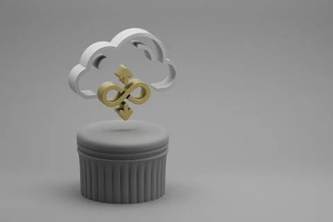 Beautiful abstract illustrations Cloud Server Bandwidth symbol icons on a col Stock Illustration