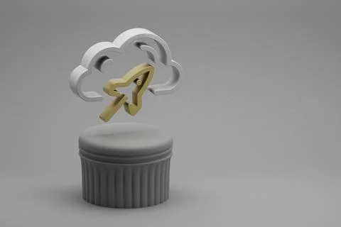 Beautiful abstract illustrations Cloud Server Speed symbol icons on a column  Stockillustratie