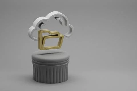 Beautiful abstract illustrations Cloud Server Storage symbol icons on a colum 스톡 일러스트