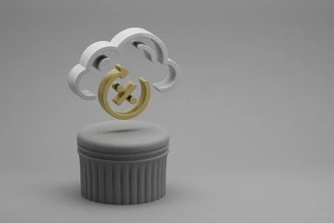 Beautiful abstract illustrations Cloud Server Uptime symbol icons on a column Stock Illustration