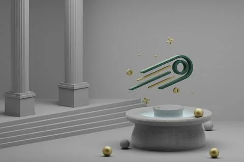 Beautiful abstract illustrations Comet and start symbol icon on a fountain an Stock-Illustration