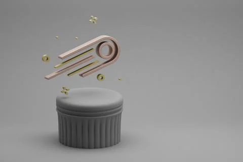 Beautiful abstract illustrations Comet and start symbol icon on a beton colum Stock-Illustration