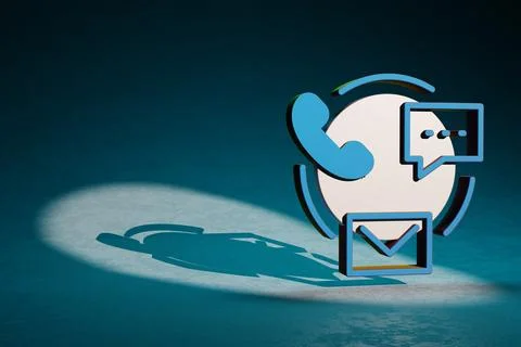 Beautiful abstract illustrations Customer Support chat, mail, call symbol ico Stock Illustration