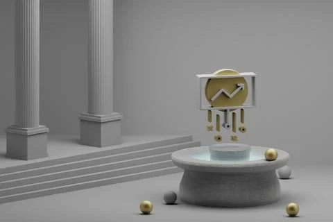 Beautiful abstract illustrations Data Screen symbol icon on a fountain and co Иллюстрация