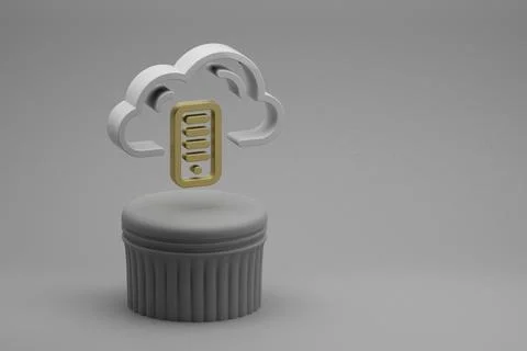 Beautiful abstract illustrations Database Server  symbol icons on a column st 스톡 일러스트