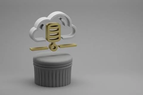 Beautiful abstract illustrations Database Server  symbol icons on a column st イラスト素材
