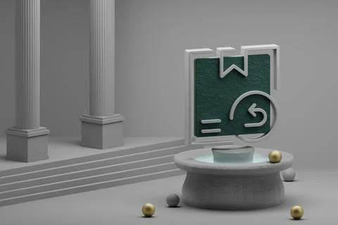 Beautiful abstract illustrations Delivery Returns symbol icon on a fountain a Stock Illustration
