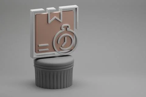 Beautiful abstract illustrations Delivery Timer symbol icons on a column and  Stock Illustration