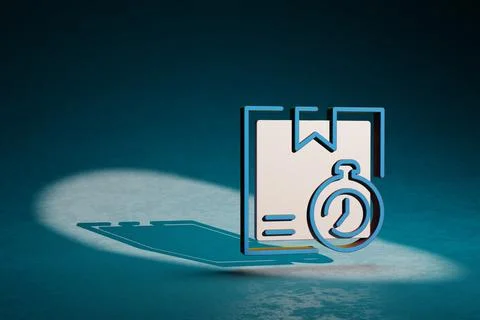 Beautiful abstract illustrations Delivery Timer symbol icon on a dark blue ba Stock Illustration