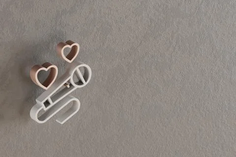 Beautiful abstract illustrations Withe and Golden Microphone with heart symbo Illustrazione stock