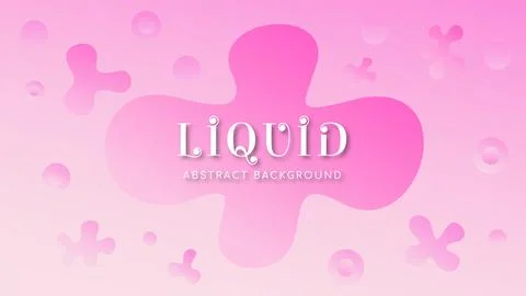 Beautiful Abstract Liquid Background with Editable Text Style, Sweet Pink a.. Stock Illustration