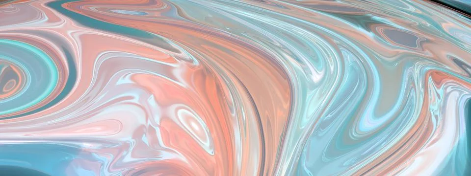 Beautiful abstract liquid gradient background with blurred waves. Stock Illustration