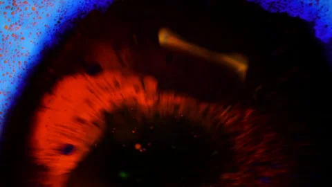 Beautiful abstract liquid pattern with blue shapes Stock Footage 127714870