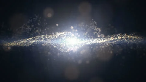 Beautiful Abstract Molecular Energy Light Flashing Seamless with Waving Atoms Видео 101744902