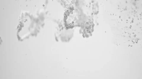 Beautiful abstract movement of particles on a light background Stock Footage 266030379