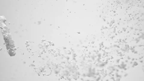 Beautiful abstract movement of particles on a light background Stock Footage 266030439