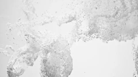 Beautiful abstract movement of particles on a light background Stock Footage 266030672