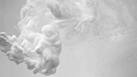 Beautiful abstract movement of particles on a light background Vídeo Stock 266033282