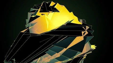 Beautiful Abstract Multicolored Polygonal Surface Moving In 3d Animation. Dar Vidéo 82441640