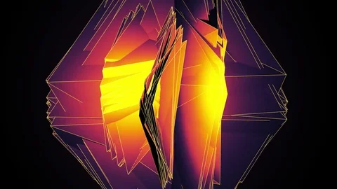 Beautiful Abstract Multicolored Polygonal Surface Moving In 3d Animation. Dar Vídeo Stock 82447731