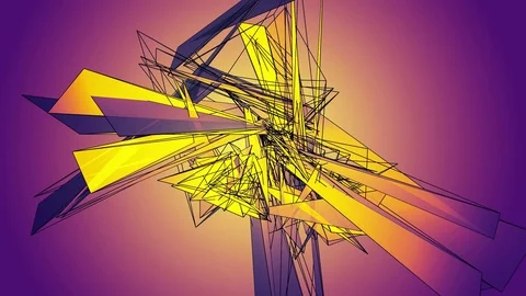 Beautiful Abstract Multicolored Polygonal Surface Moving In 3d Animation. Bri Vídeos de archivo 82447914